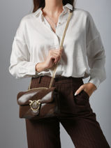 Cross Body Tas Love Bag Puff Pinko Bruin love bag puff A2JY-vue-porte